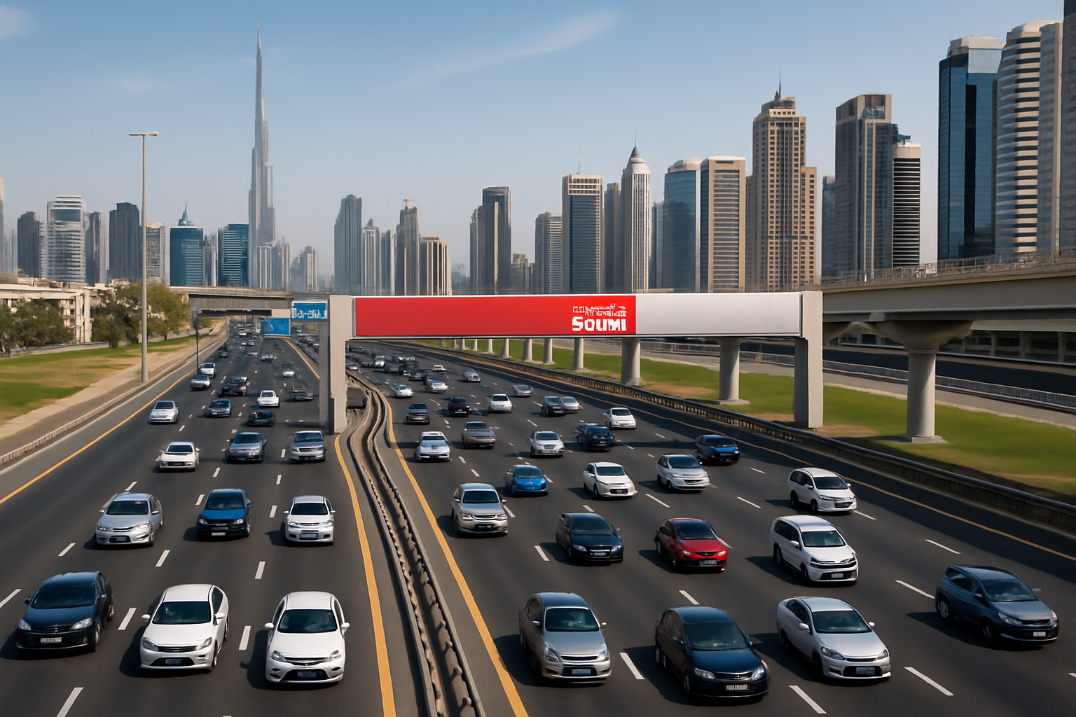 Smooth traffic flow on Dubai toll roads