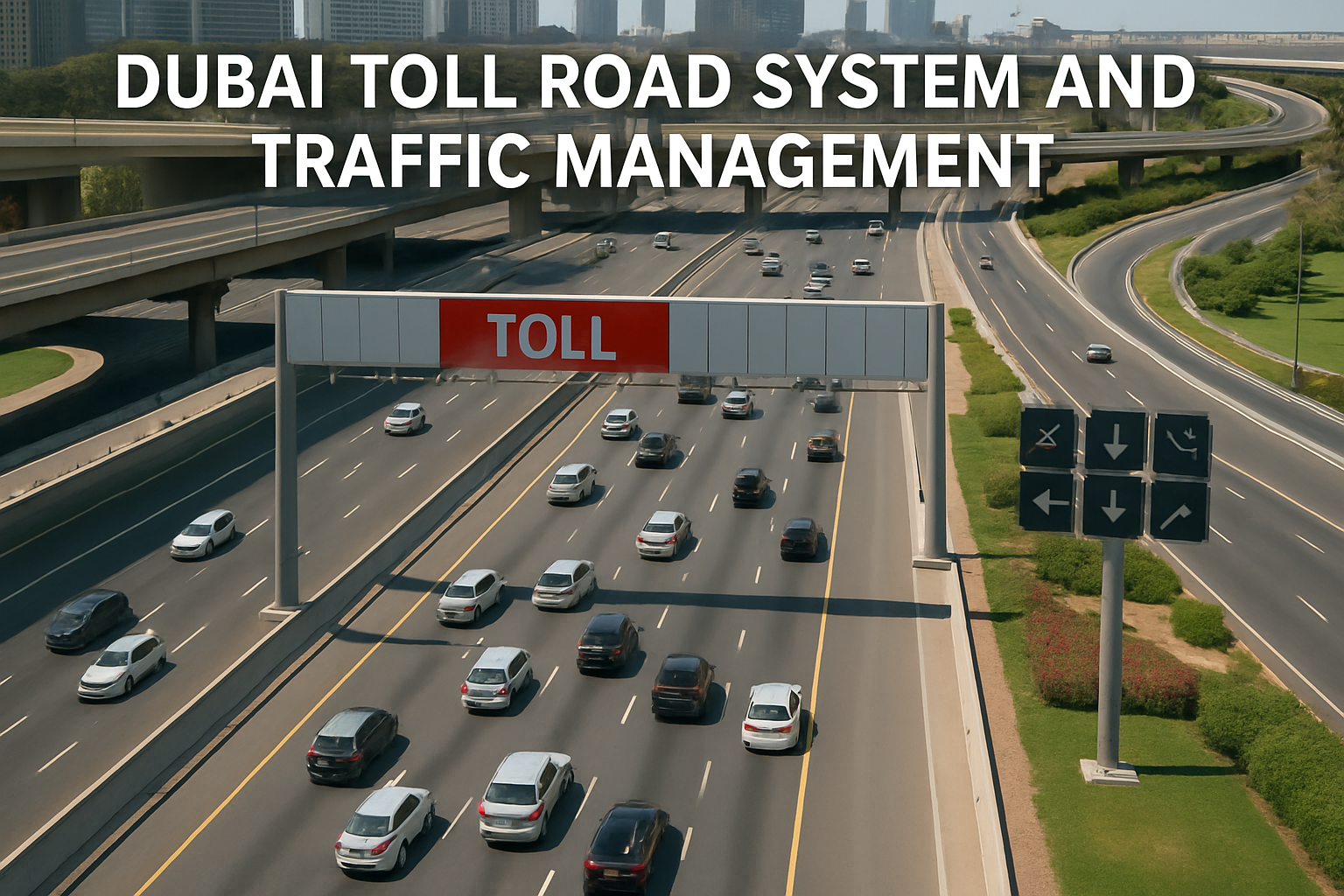 Dubai toll road system and traffic management